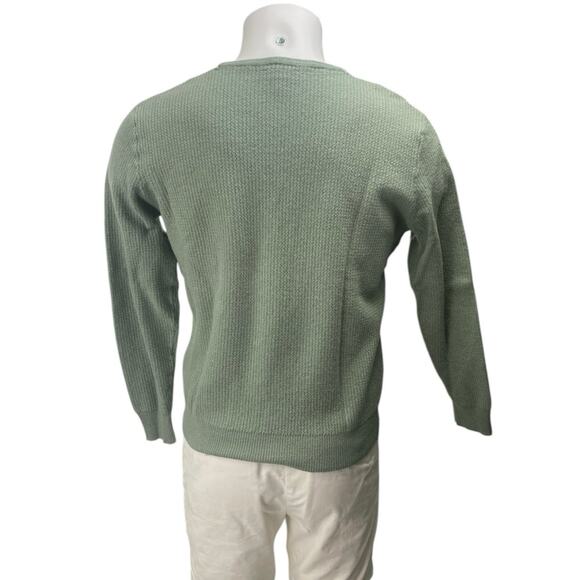 Emanuel Berg Men's Green Long Sleeve Wool Cashmere Crewneck Sweater Top Size S - Picture 2 of 4
